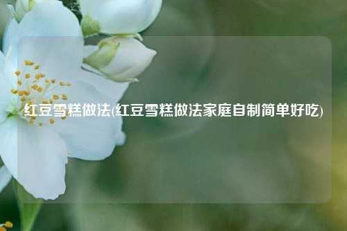 红豆雪糕做法(红豆雪糕做法家庭自制简单好吃)