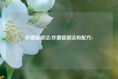 炸蘑菇做法(炸蘑菇做法和配方)